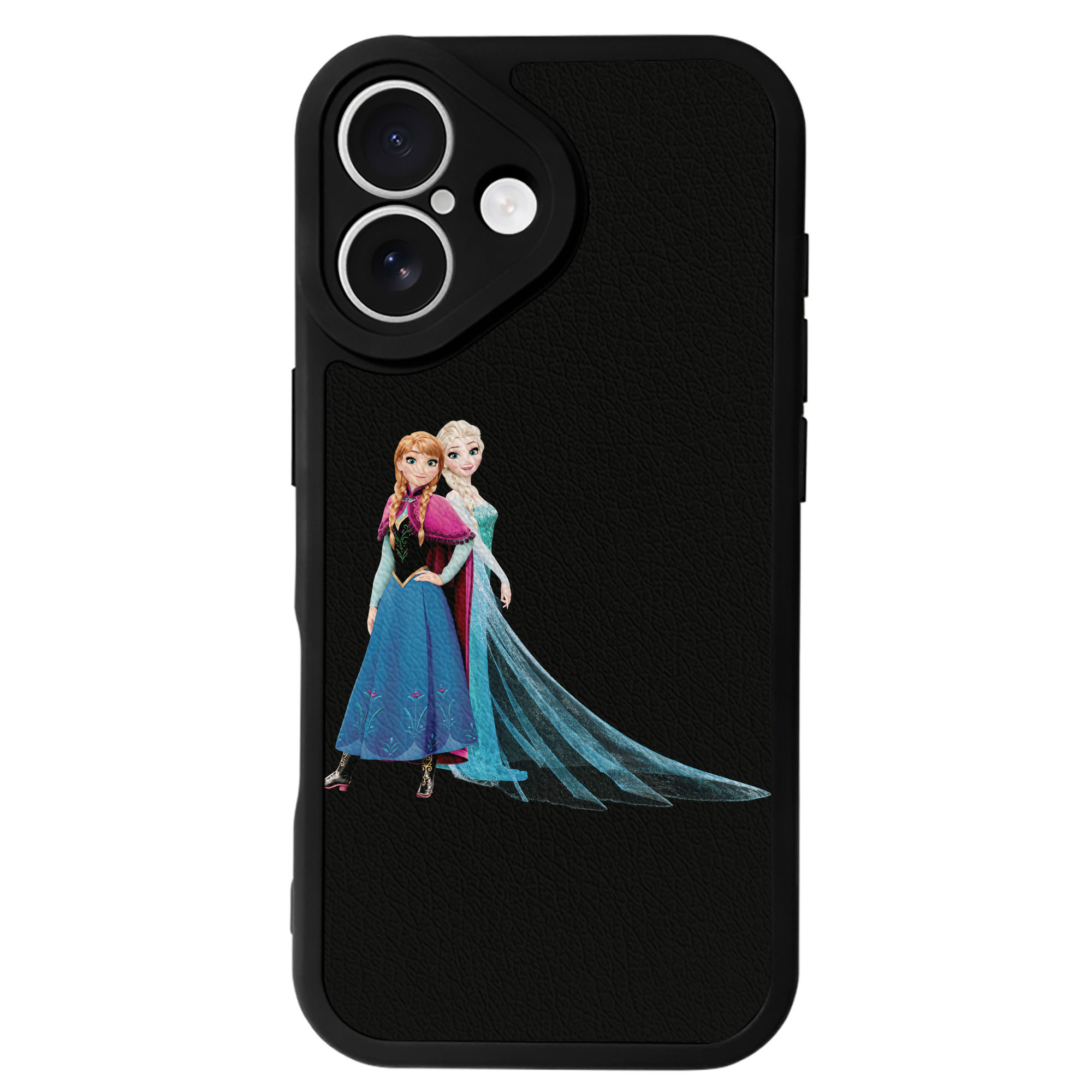 （画像用） アナと雪の女王 アンナ エルサ Frozen Anna Elsa 【iPhone 16シリーズ対応】シリコンスマホケース（レザー調） 材質：シリコン